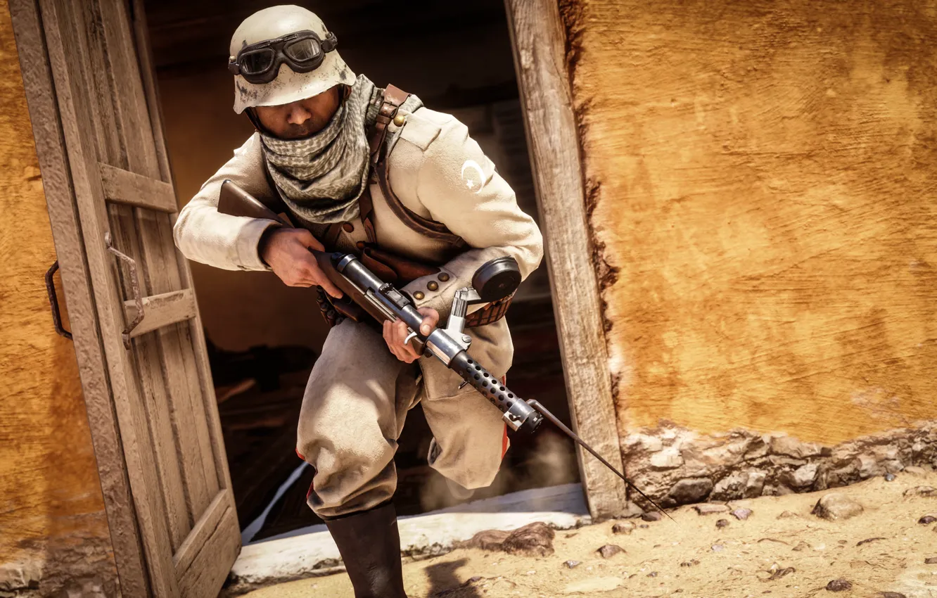 Фото обои оружие, война, игра, солдат, Electronic Arts, Battlefield 1