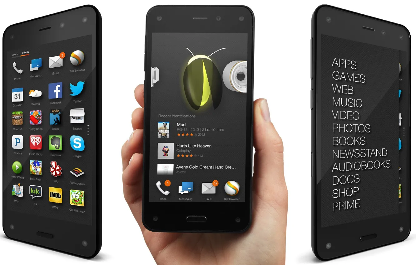 Фото обои Facebook, phone, smartphone, Twitter, Skype, IMDB, Amazon Fire Phone