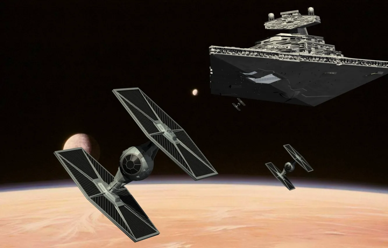Фото обои космос, звездные войны, star wars, Star Destroyer, имперский крейсер