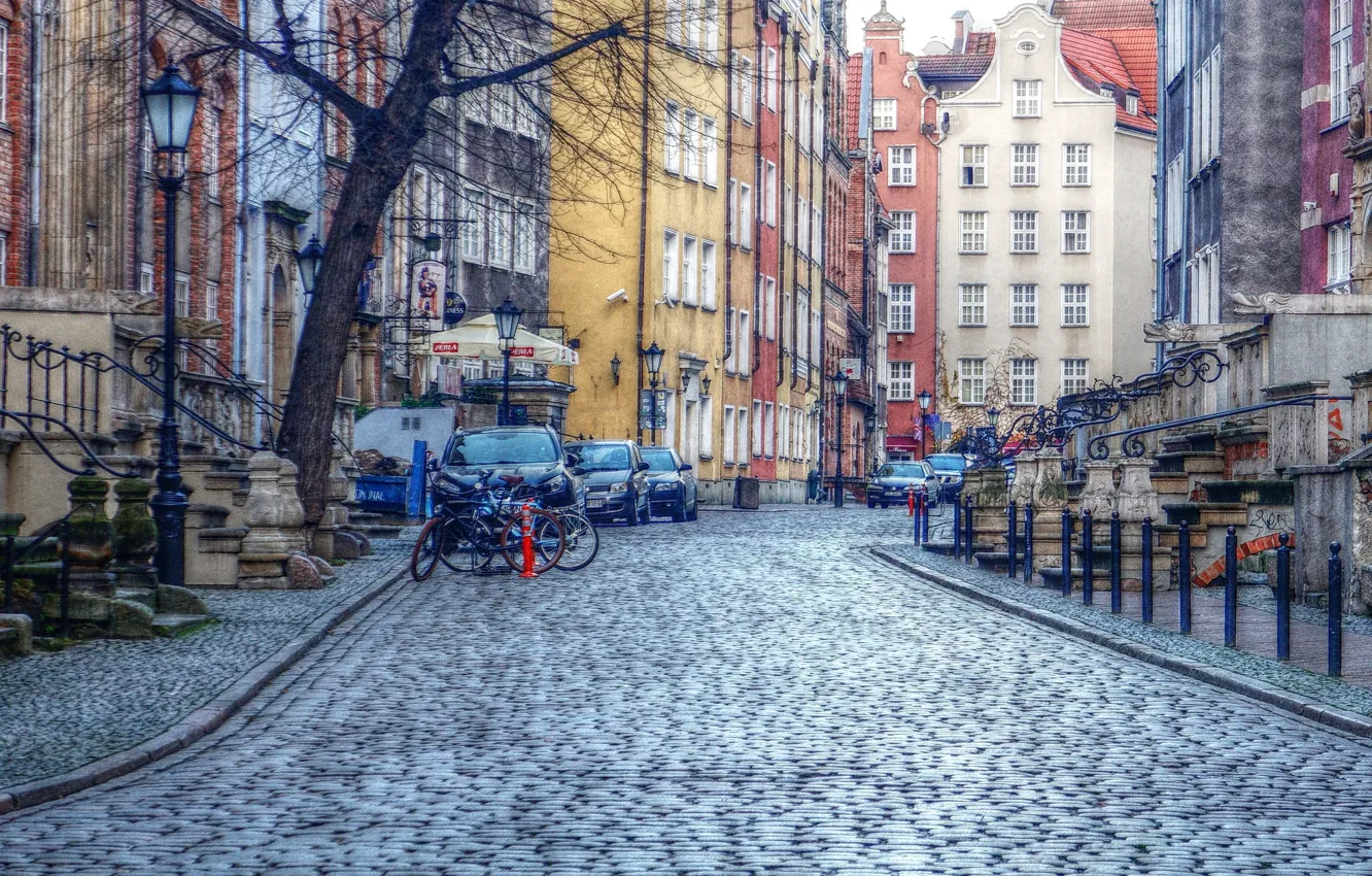 Фото обои car, street, Poland, building, Gdansk