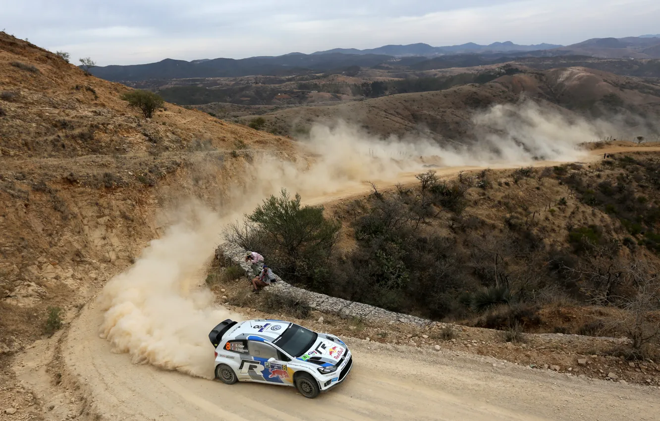 Фото обои Volkswagen, Машина, Поворот, Гонка, WRC, Rally, Ралли, Polo