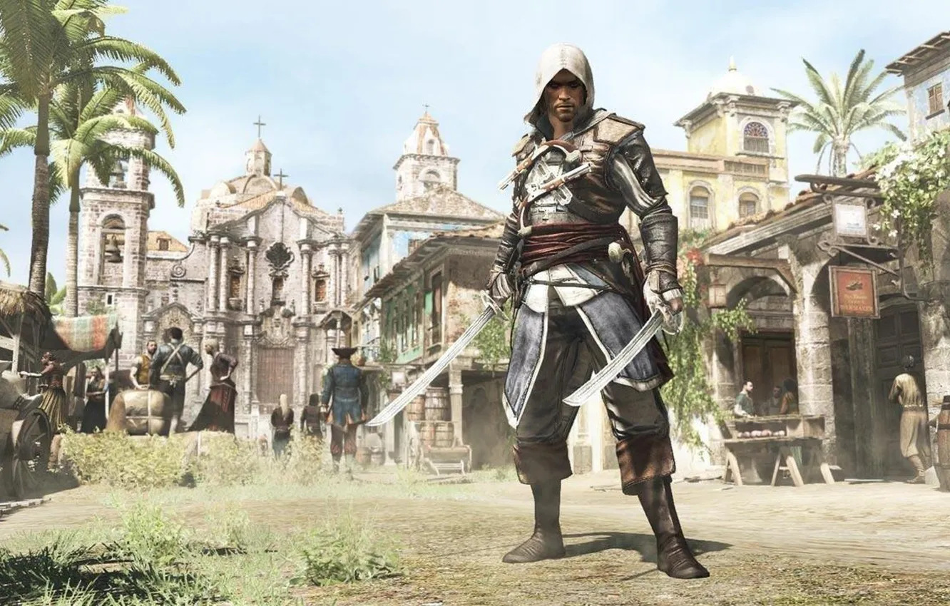Фото обои пират, ассасин, Black Flag, Эдвард Кенуэй, Assassin’s Creed IV