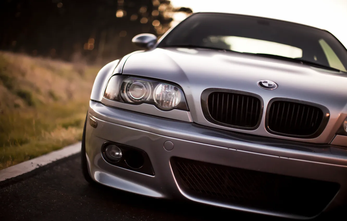 Фото обои бмв, фара, передок, BMW M3