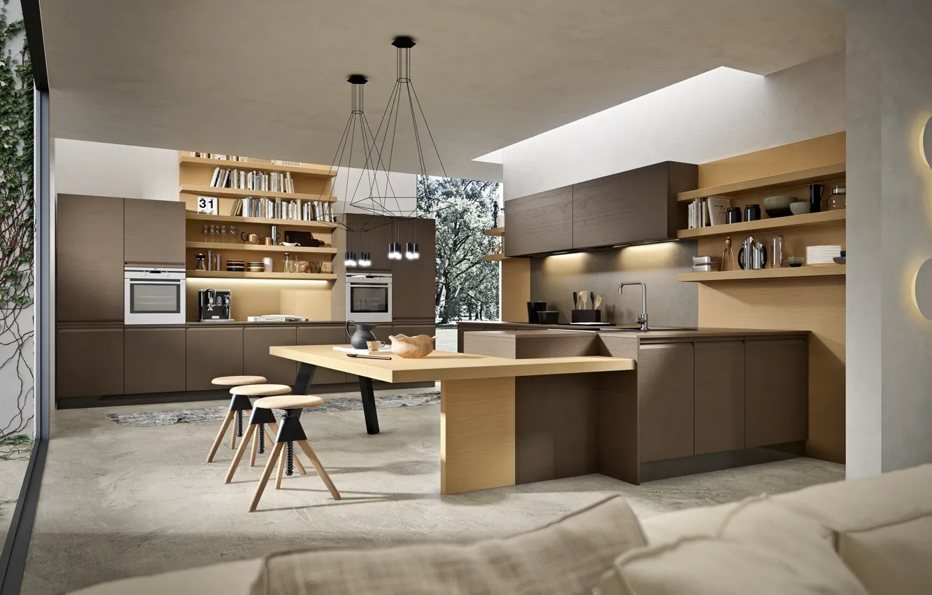 Фото обои дизайн, стиль, интерьер, кухня, Cincinnati, Ohio, Italian kitchen