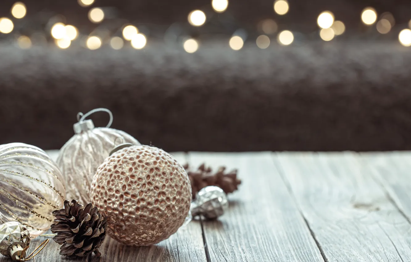 Фото обои украшения, шары, Рождество, Новый год, christmas, vintage, balls, winter