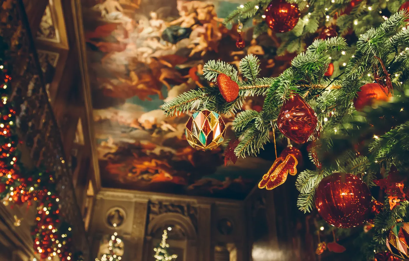 Фото обои Рождество, Украшения, Праздник, Christmas, Holiday, Decorations