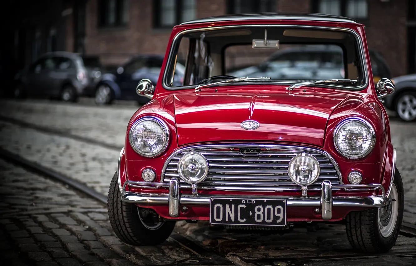 Фото обои вид, Mini Cooper, old, Cooper Car Company