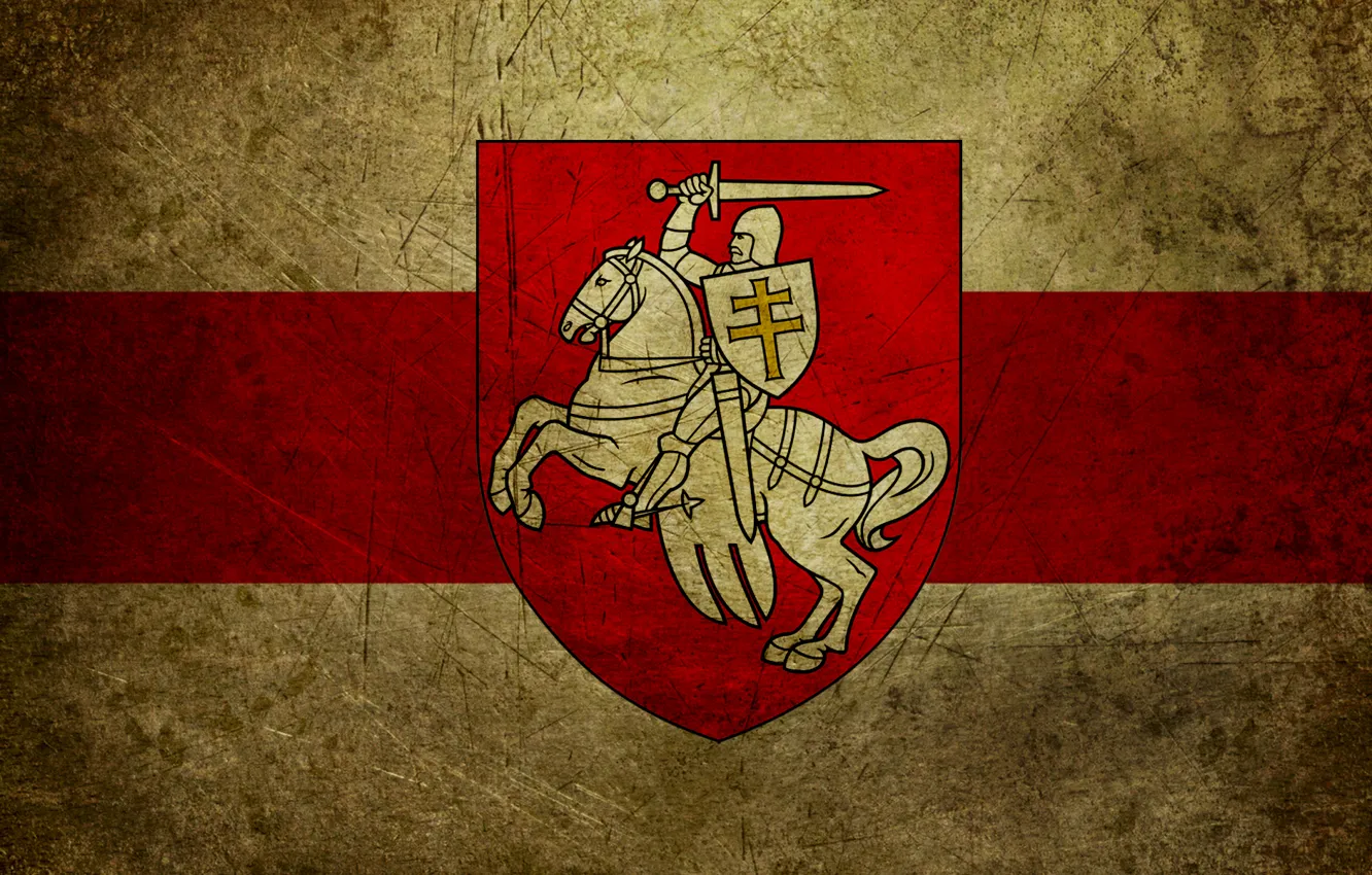 Фото обои погоня, флаг, герб, Беларусь