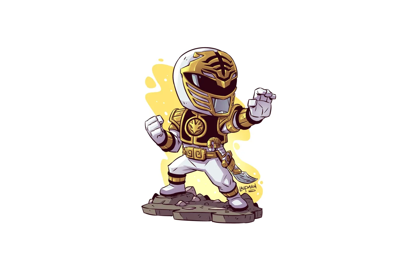 Фото обои white ranger, Derek Laufman, Power rangers