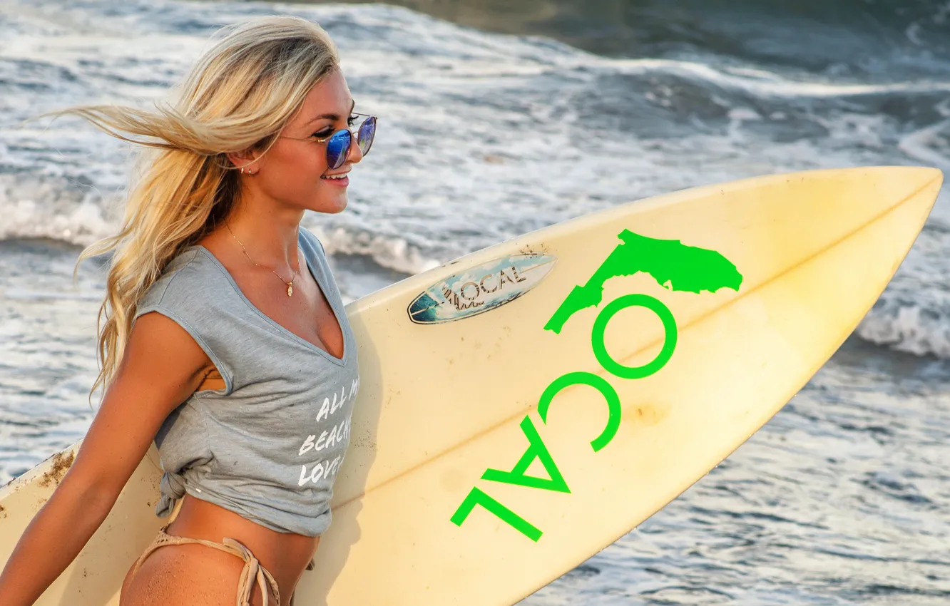 Фото обои море, лето, девушка, доски