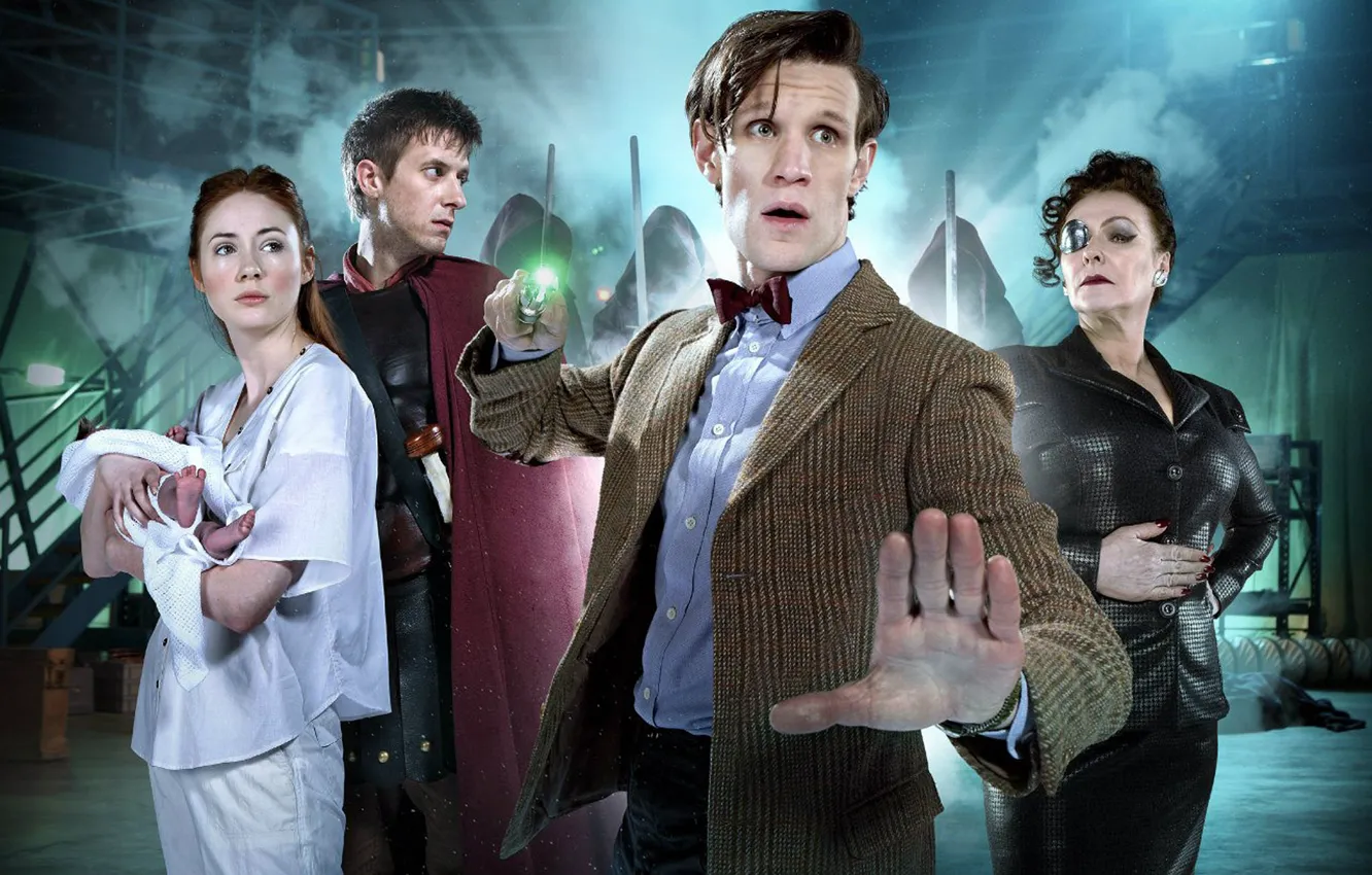Фото обои взгляд, девушка, женщина, ребенок, актриса, актер, мужчина, Doctor Who