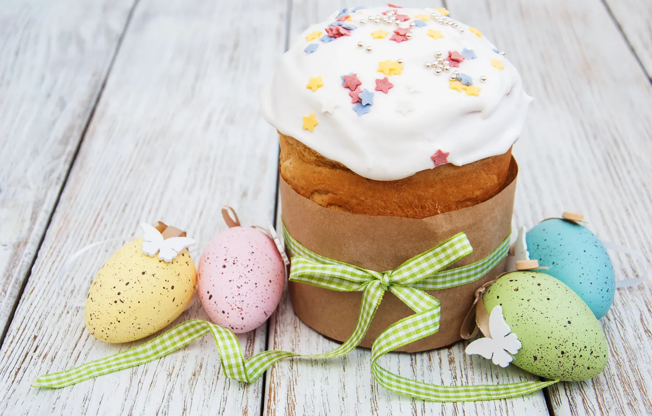 Фото обои яйца, colorful, Пасха, cake, кулич, wood, spring, Easter