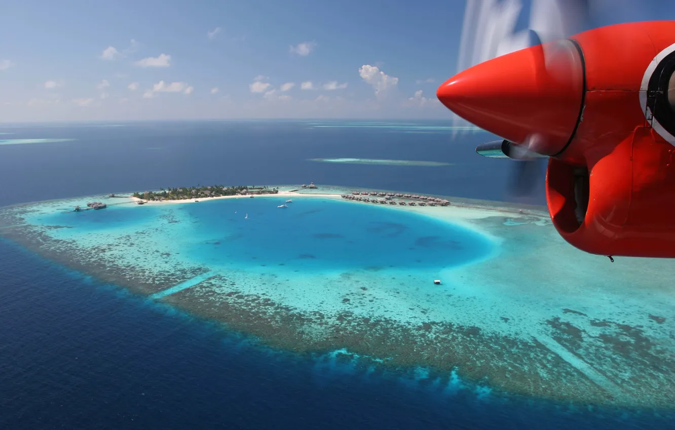Фото обои View, Aircraft, Recreation, Energo5, Maldivian