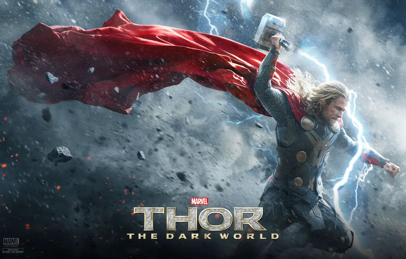 Фото обои Герой, Молот, Бог, Крис Хемсворт, Chris Hemsworth, Викинг, Тор Царство Тьмы, Thor The Dark World