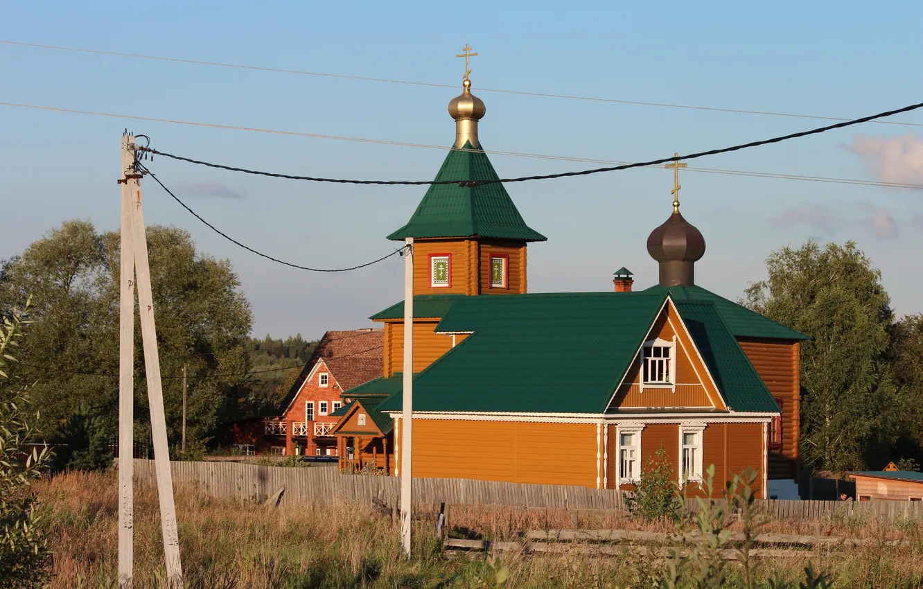 Фото обои дом, церковь, постройка