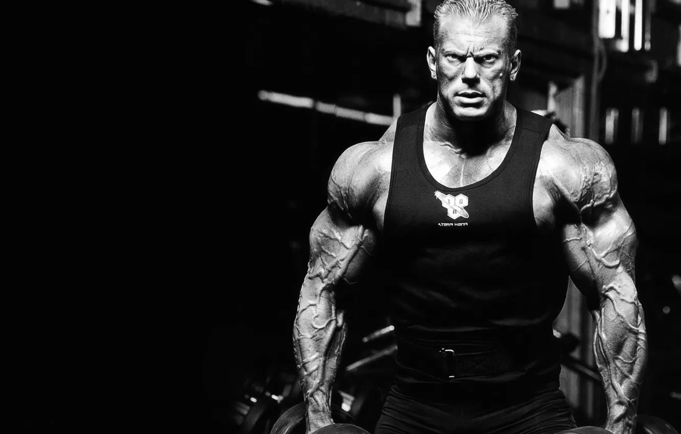Фото обои взгляд, black, muscle, мышцы, культурист, man, gym, бодибилдер
