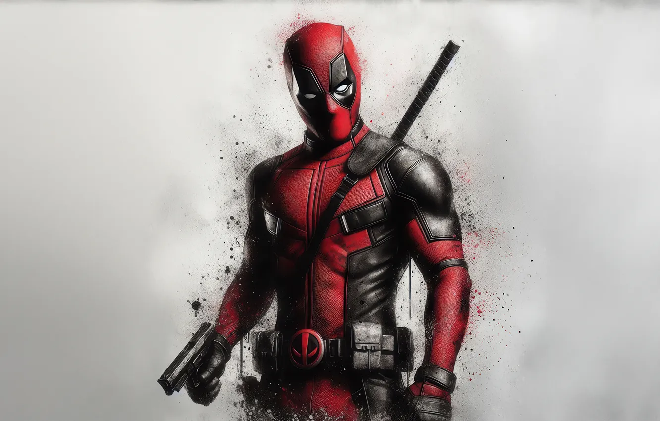 Фото обои deadpool, vengeance, vibrant