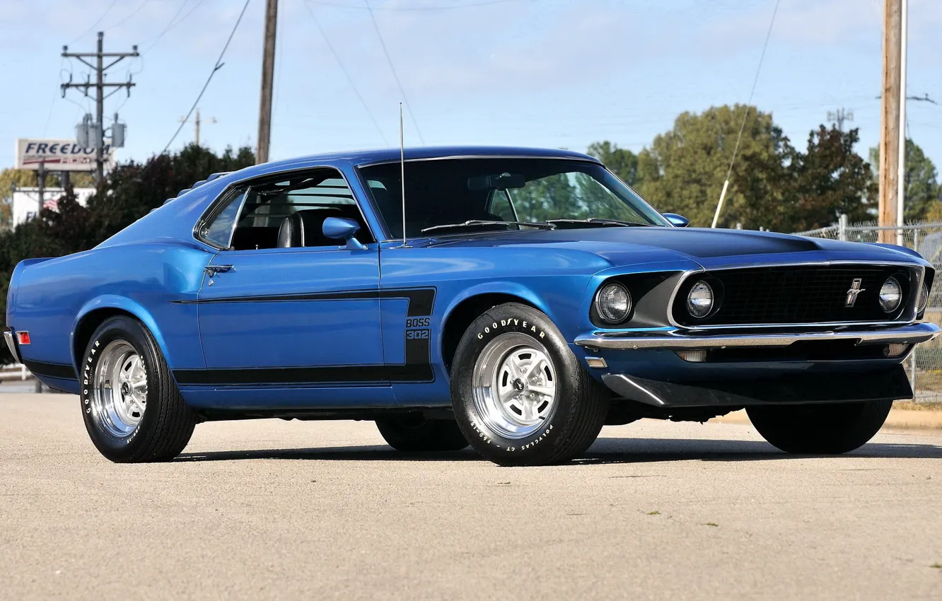 Фото обои Mustang, 302, Boss, '1969