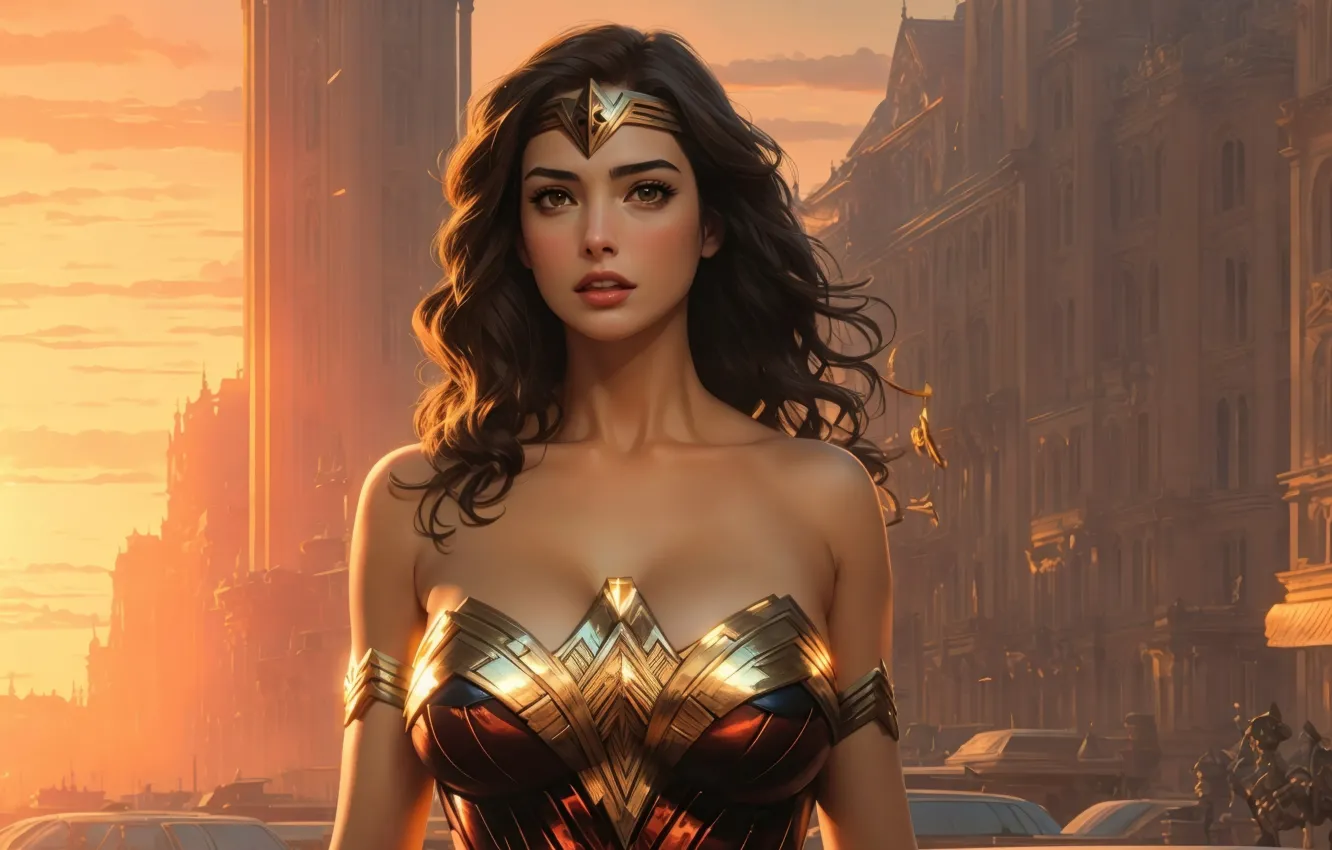 Фото обои Wonder Woman, Superheroes, AI Art