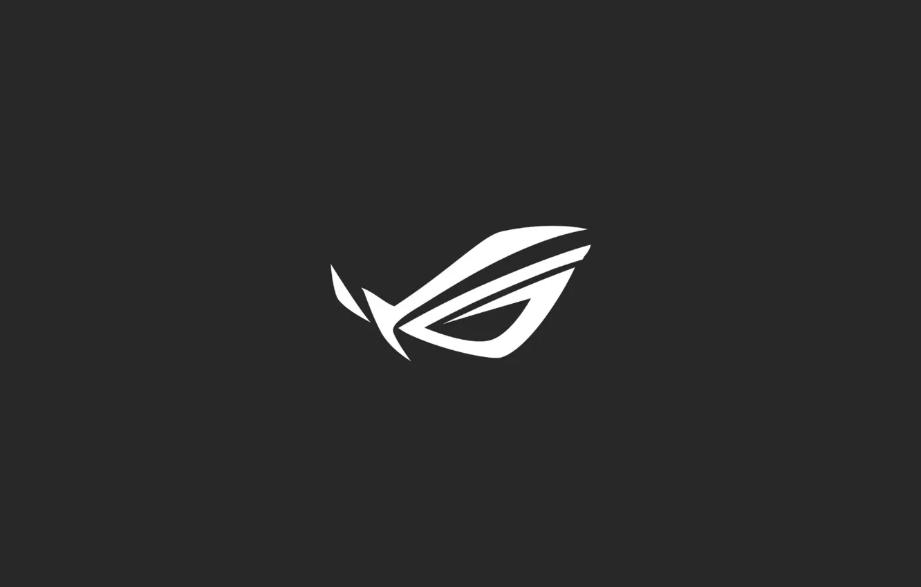 Фото обои белый, high-tech, Логотип, серый фон, Logo, ASUS, бренд, Digital Art