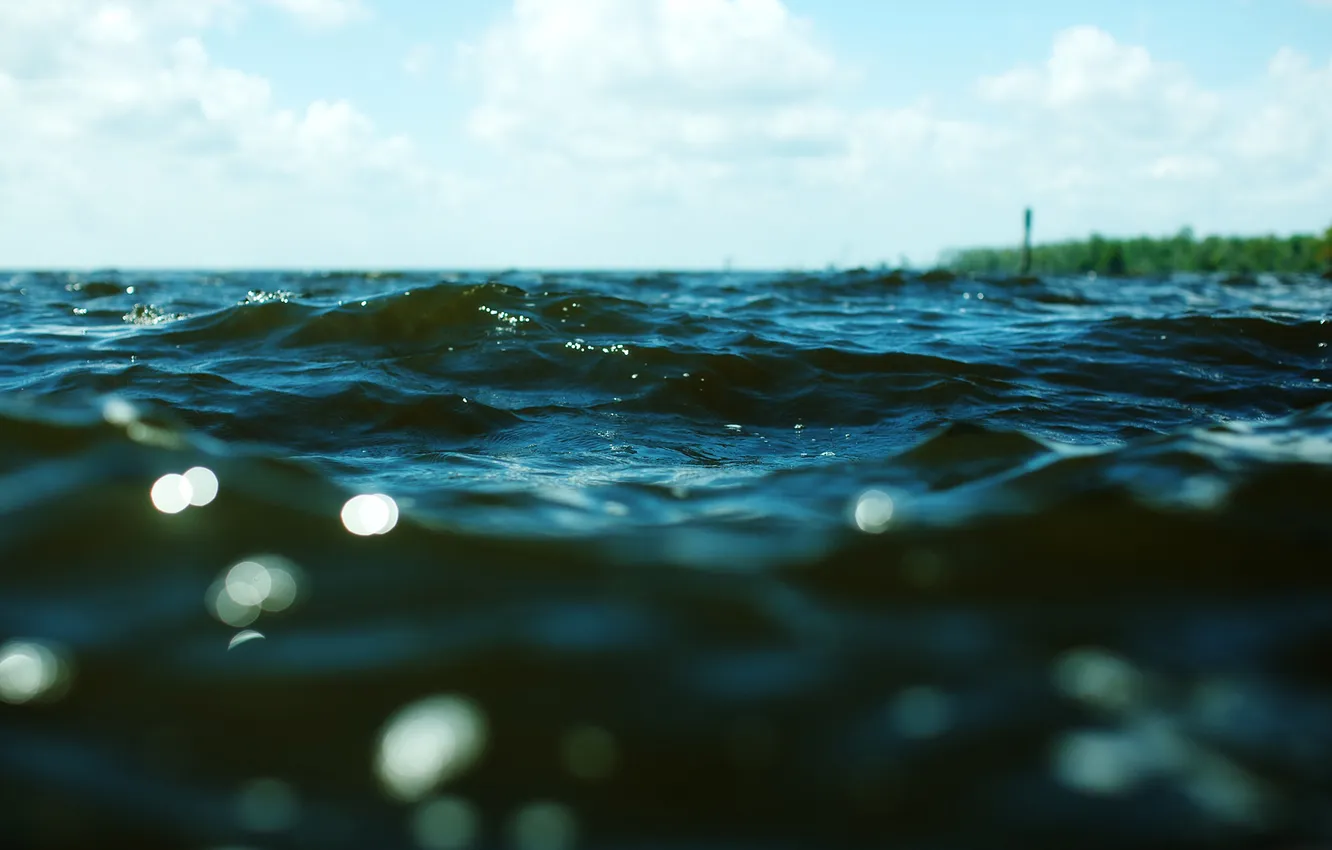 Фото обои волны, вода, озеро, подводная съёмка