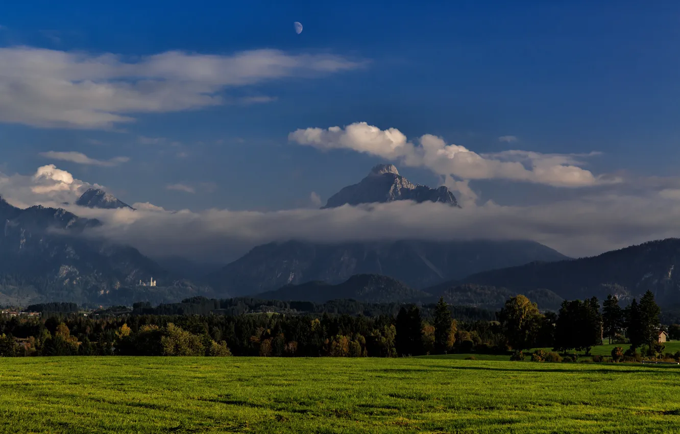 Фото обои осень, горы, замок, Германия, Germany, autumn, mountain, castle