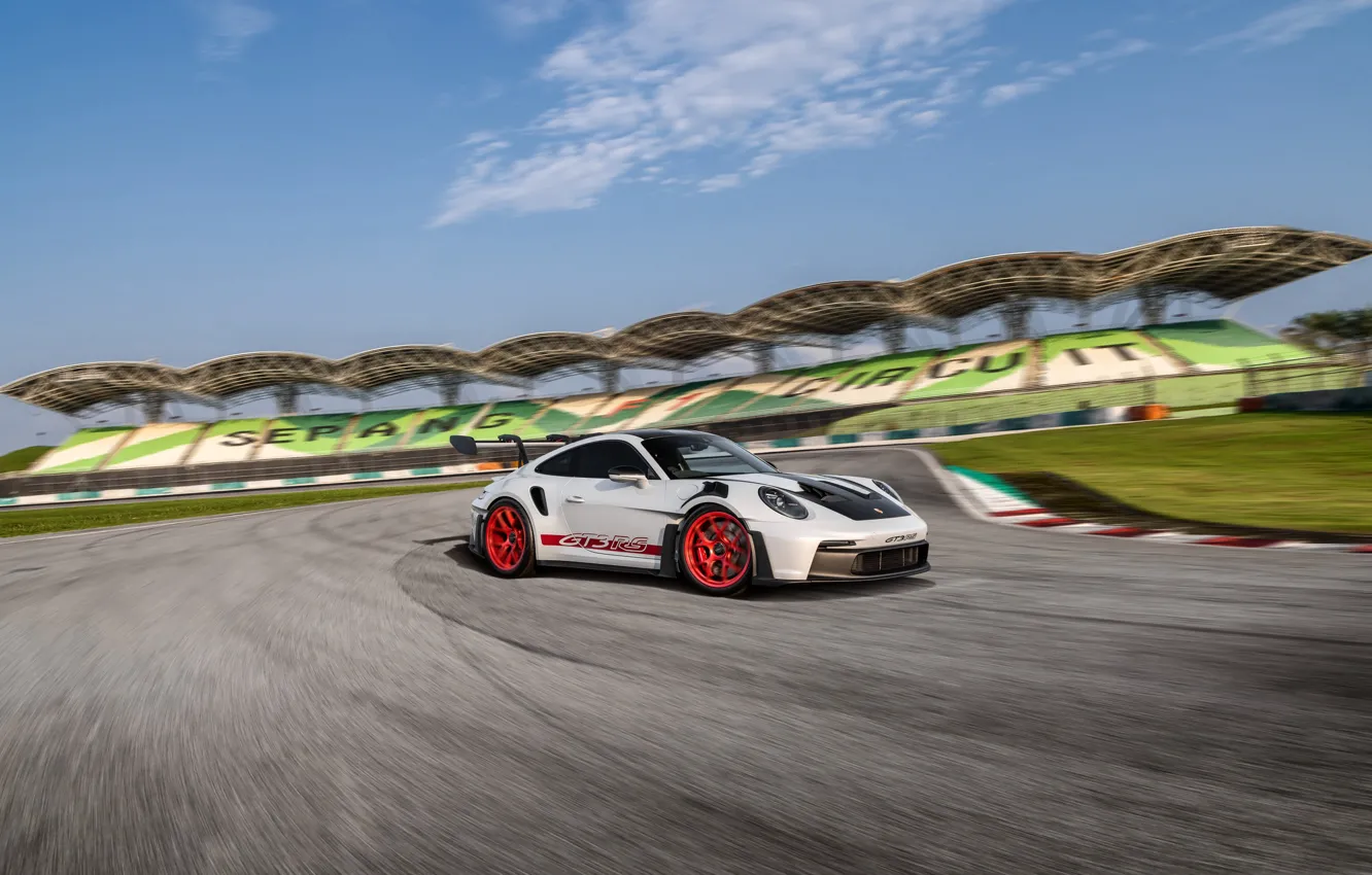 Фото обои 911, Porsche, racing track, Porsche 911 GT3 RS Weissach Package