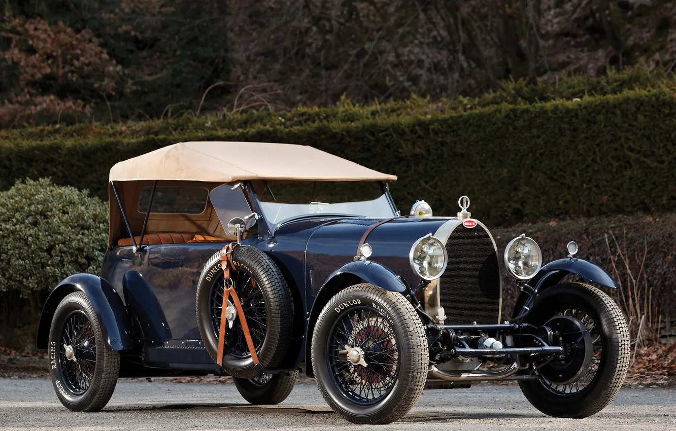 Фото обои Bugatti, автомобиль, бугатти, старинный, 1929, Open Tourer, 4-seat, Type 44