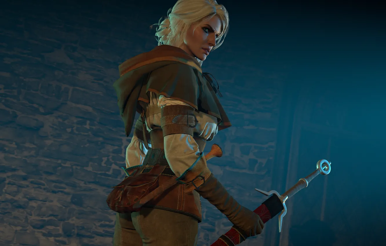 Фото обои девушка, меч, Witcher, The Witcher 3: Wild Hunt, Ведьмак 3: Дикая охота, ciri, Cirilla Fiona …