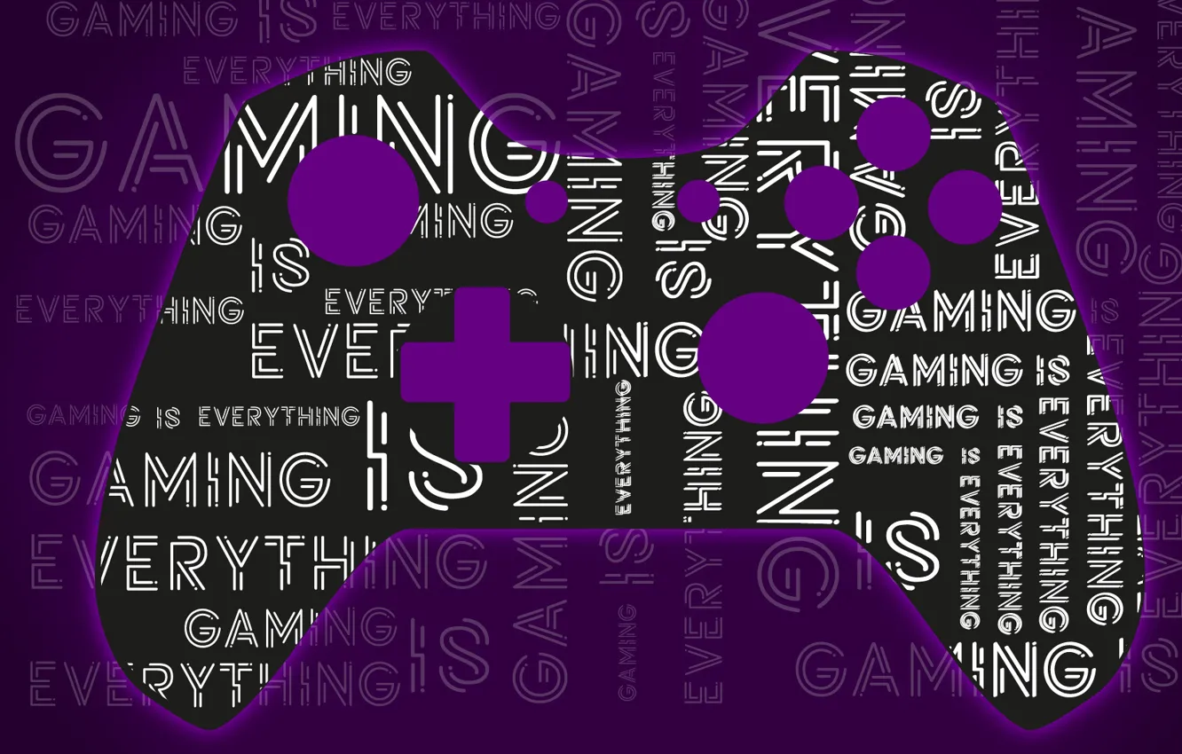 Фото обои Purple, Gaming, Controller, XBOX