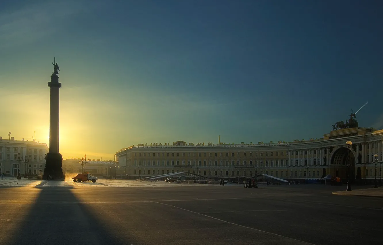 Фото обои Питер, площадь, Санкт-Петербург, дворцовая