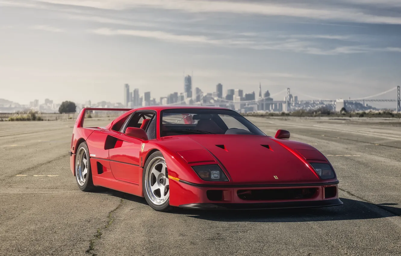 Фото обои Ferrari, Red, F40