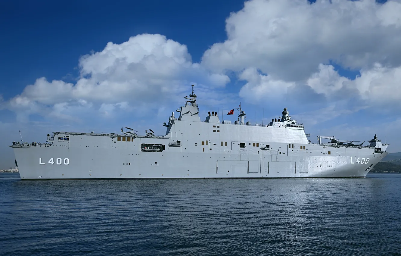Фото обои универсальный, десантный корабль, TCG Anadolu