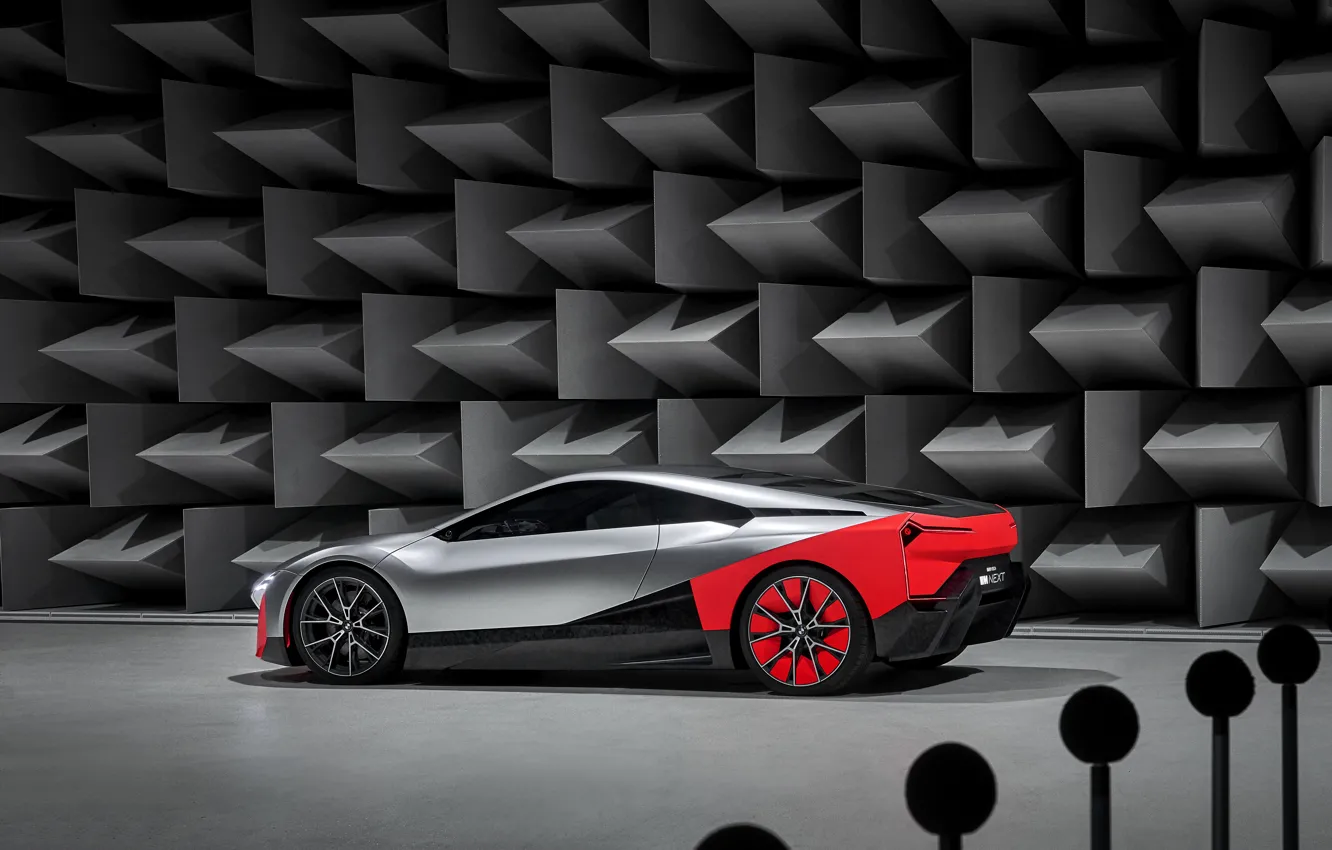 Фото обои стена, купе, BMW, вид сбоку, 2019, Vision M NEXT Concept