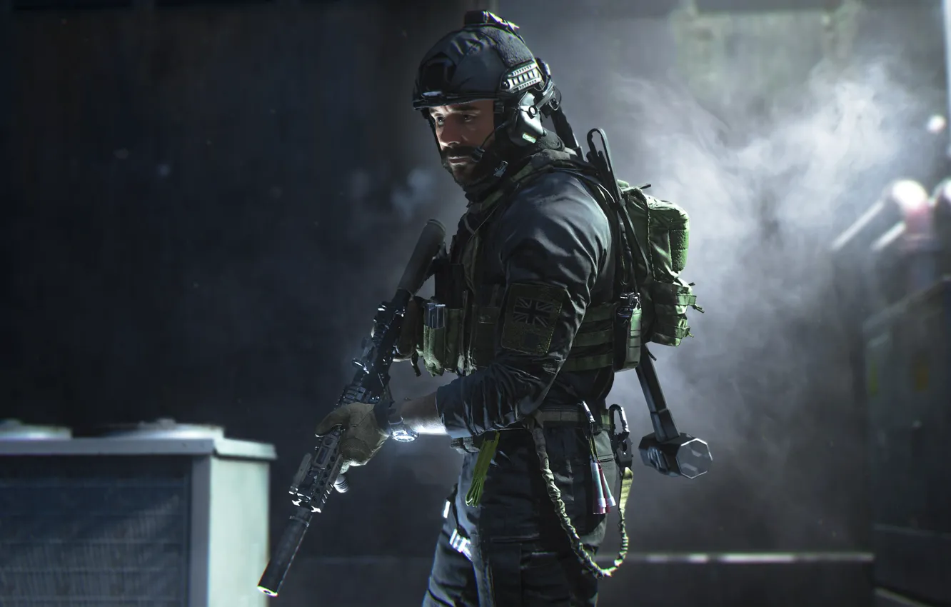 Фото обои Солдат, Автомат, Infinity Ward, Call of Duty: Modern Warfare 2, 2022, Шутер от первого лица, …