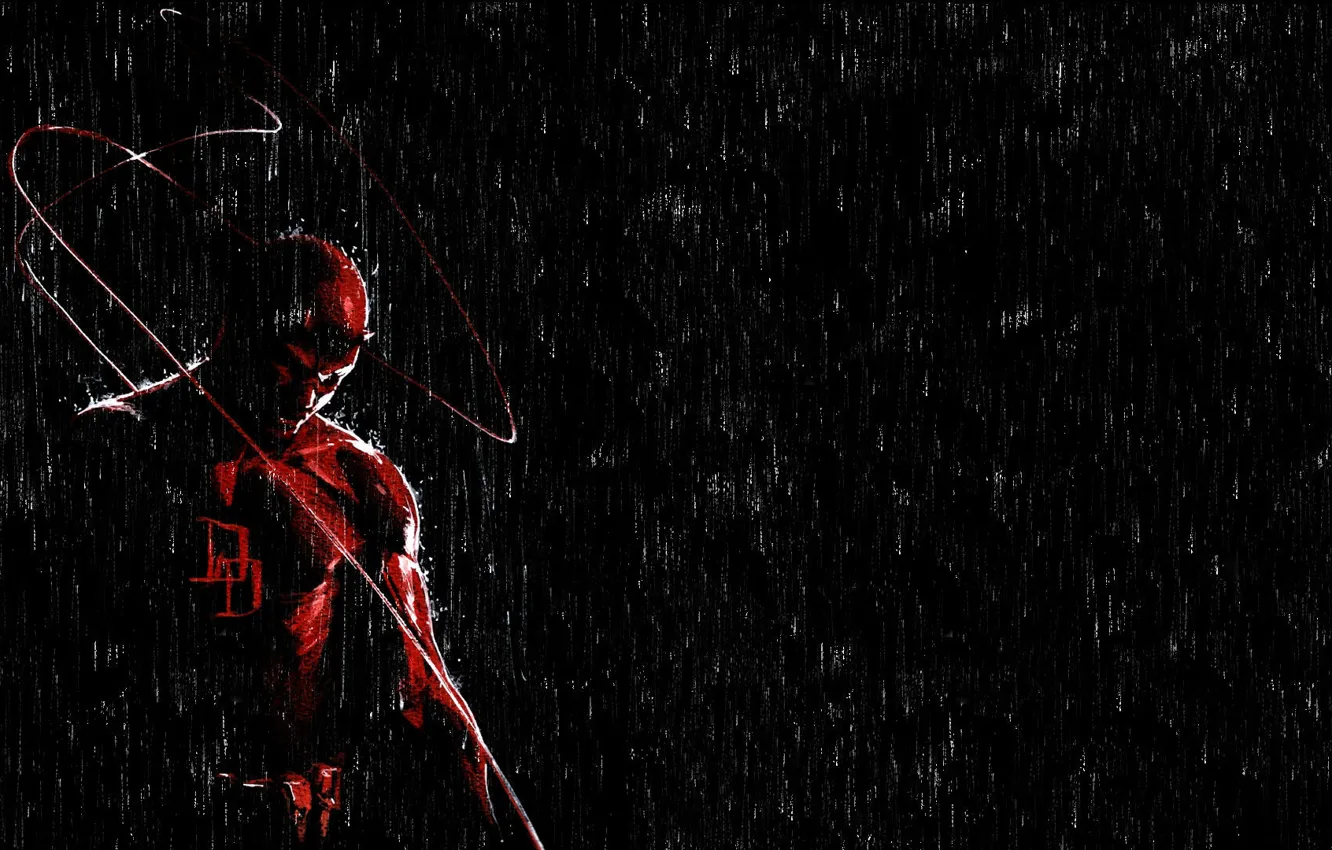 Фото обои красный, костюм, Daredevil, Сорвиголова