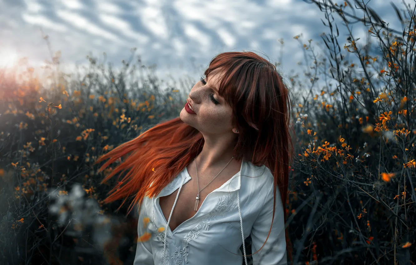 Фото обои девушка, природа, Ella