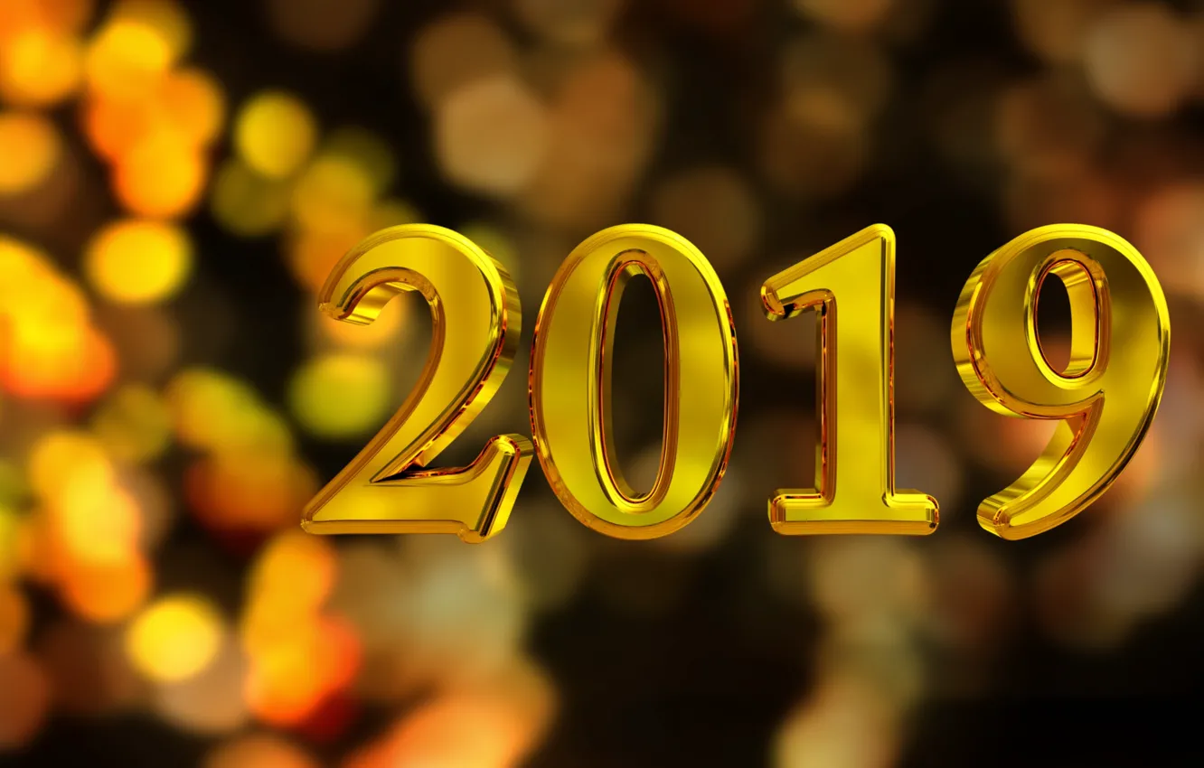 Фото обои золото, Новый Год, цифры, golden, background, New Year, Happy, sparkle