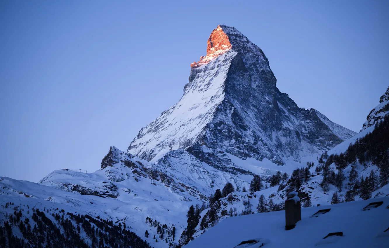 Фото обои горы, Швейцария, Альпы, Вершина, Маттерхорн, Zermatt, Церматт, Matterhorn