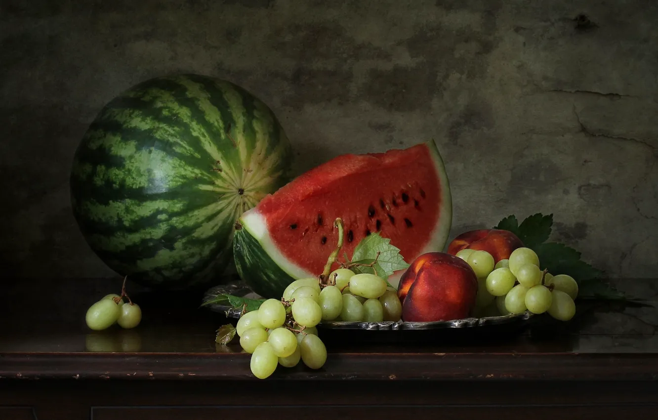 Фото обои ягоды, арбуз, натюрморт