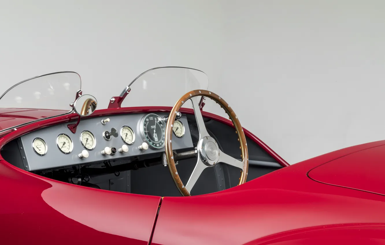 Фото обои Ключ, Салон, Ferrari, Classic, Руль, 1947, Classic car, Sports car