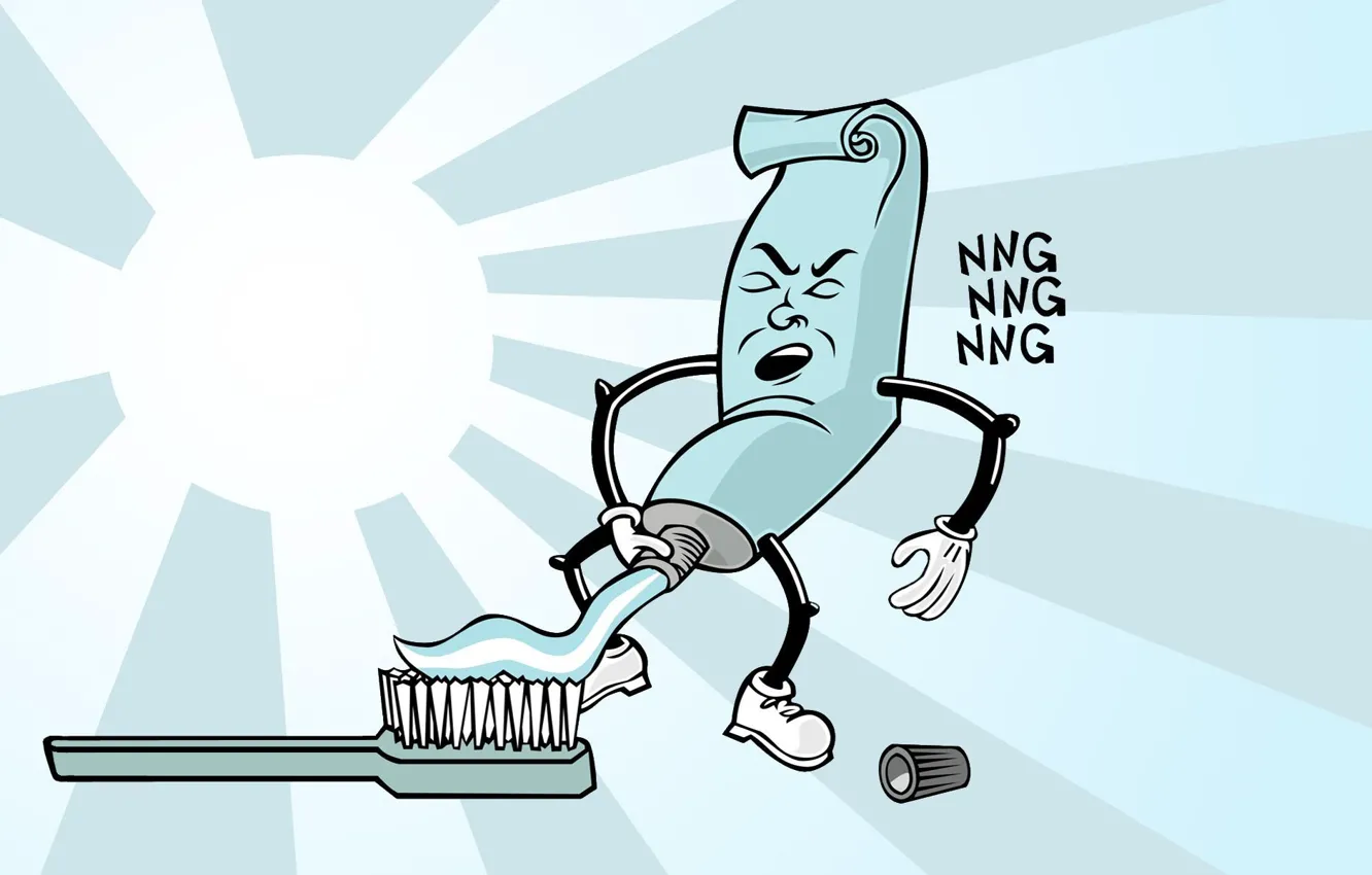 Фото обои поза, обои, щётка, тюбики, паста, колпачек