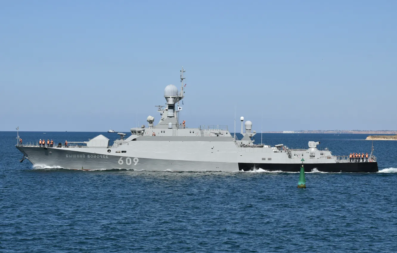 Фото обои корвет, Черное море, Вышний Волочек