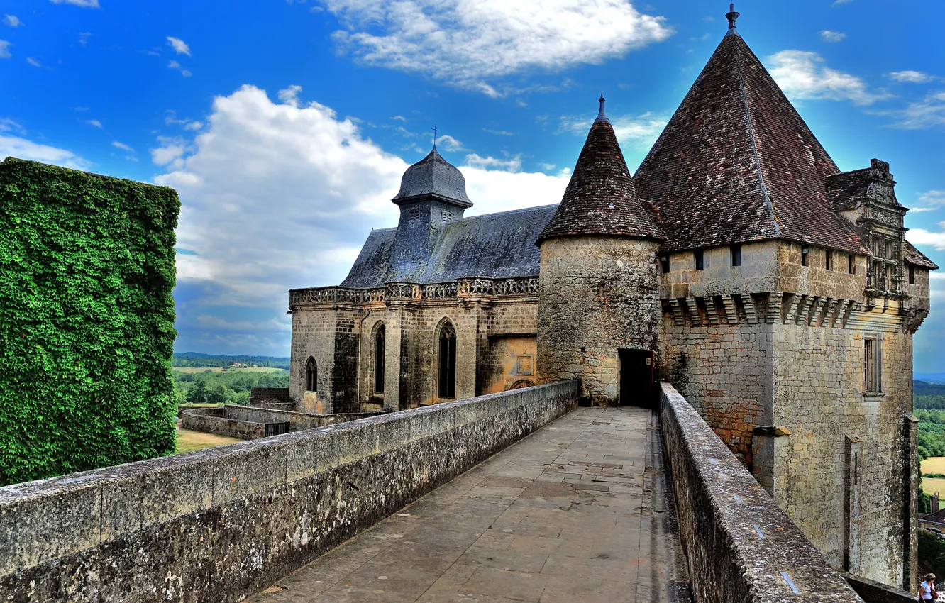 Фото обои Франция, Замок, Кастельно, Castelnaud