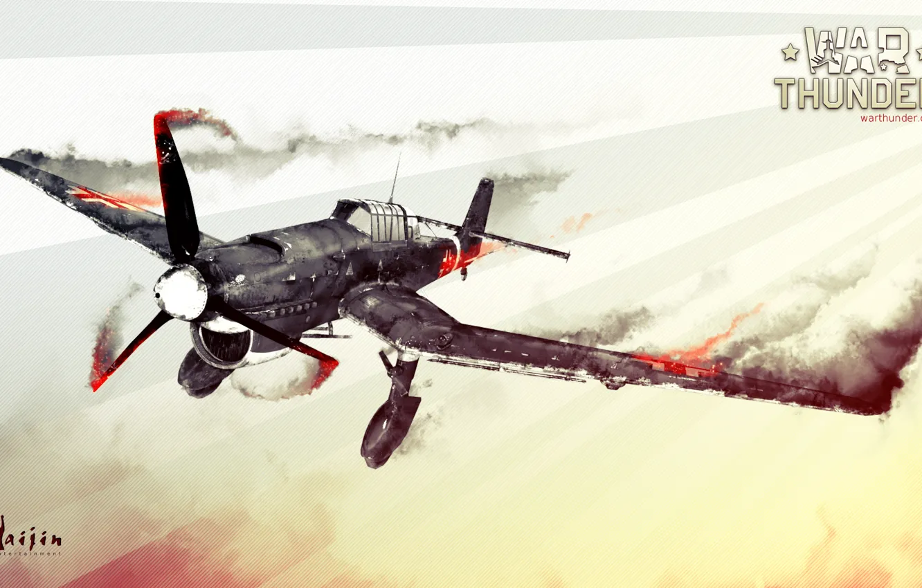 Фото обои Junkers, War Thunder, авиасимулятор, видеоигры