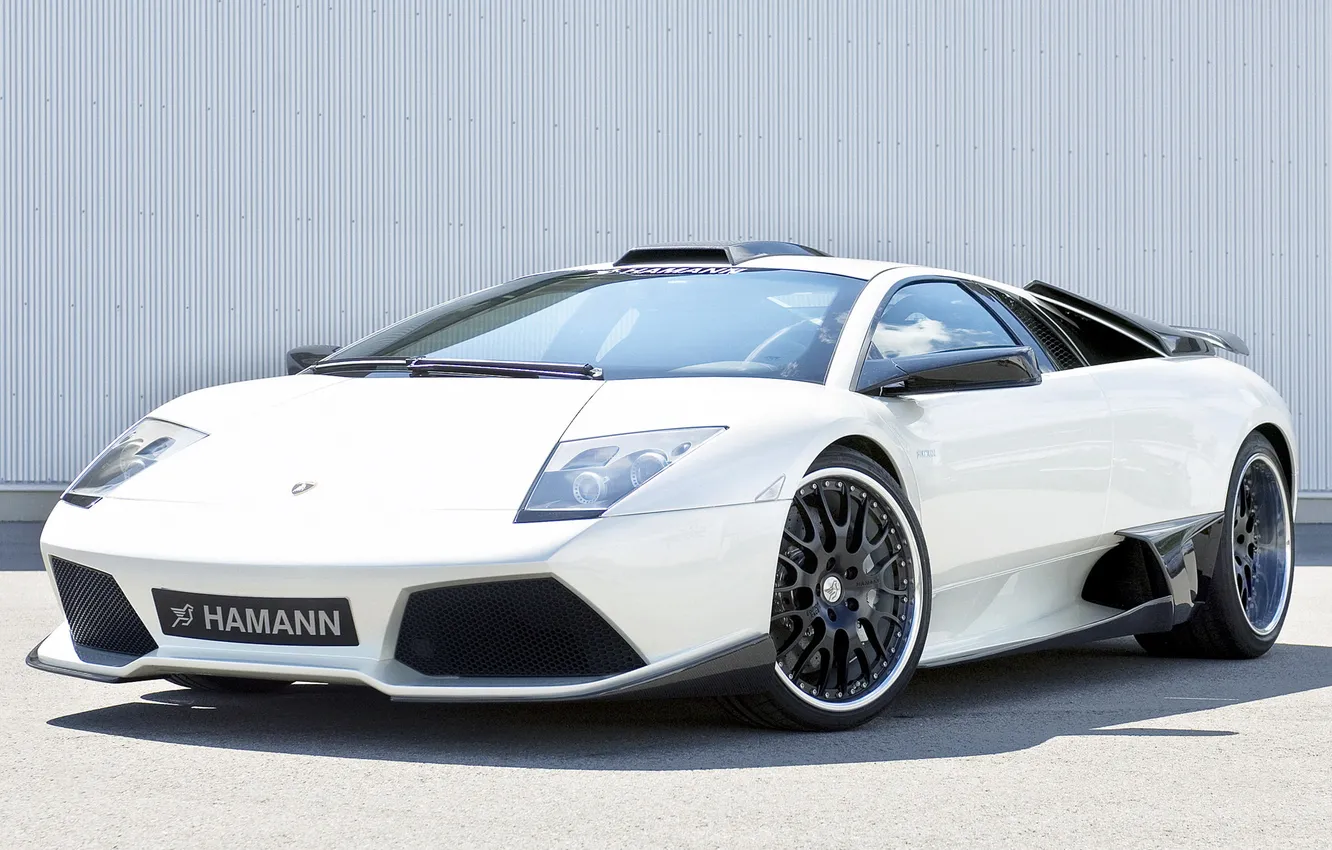 Фото обои car, Lamborghini, white, Hamann, auto, tuning, Murcielago, LP640