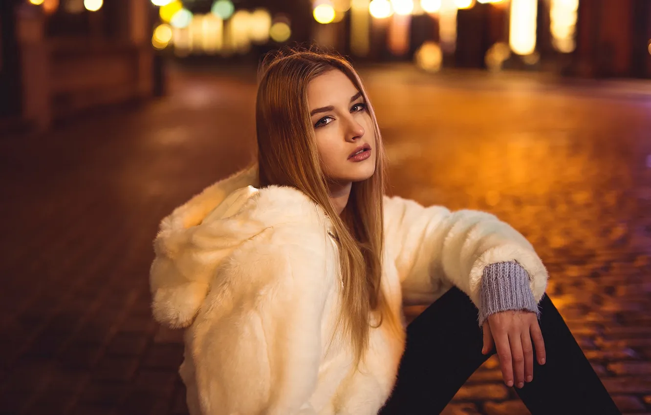 Фото обои взгляд, портрет, макияж.боке, Jolanta
