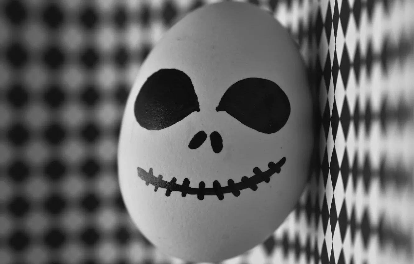 Фото обои фон, череп, яйцо, Хэллоуин