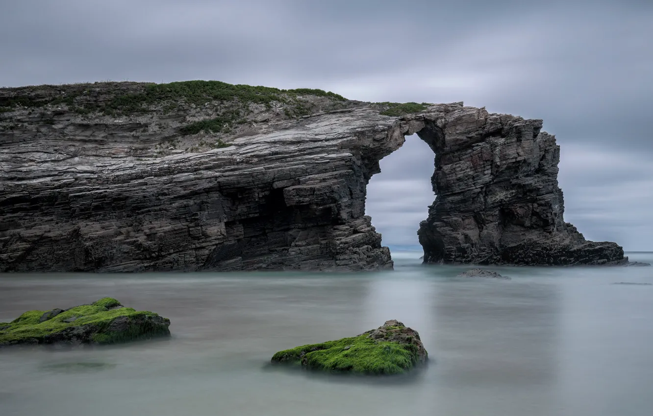 Фото обои море, скалы, арка
