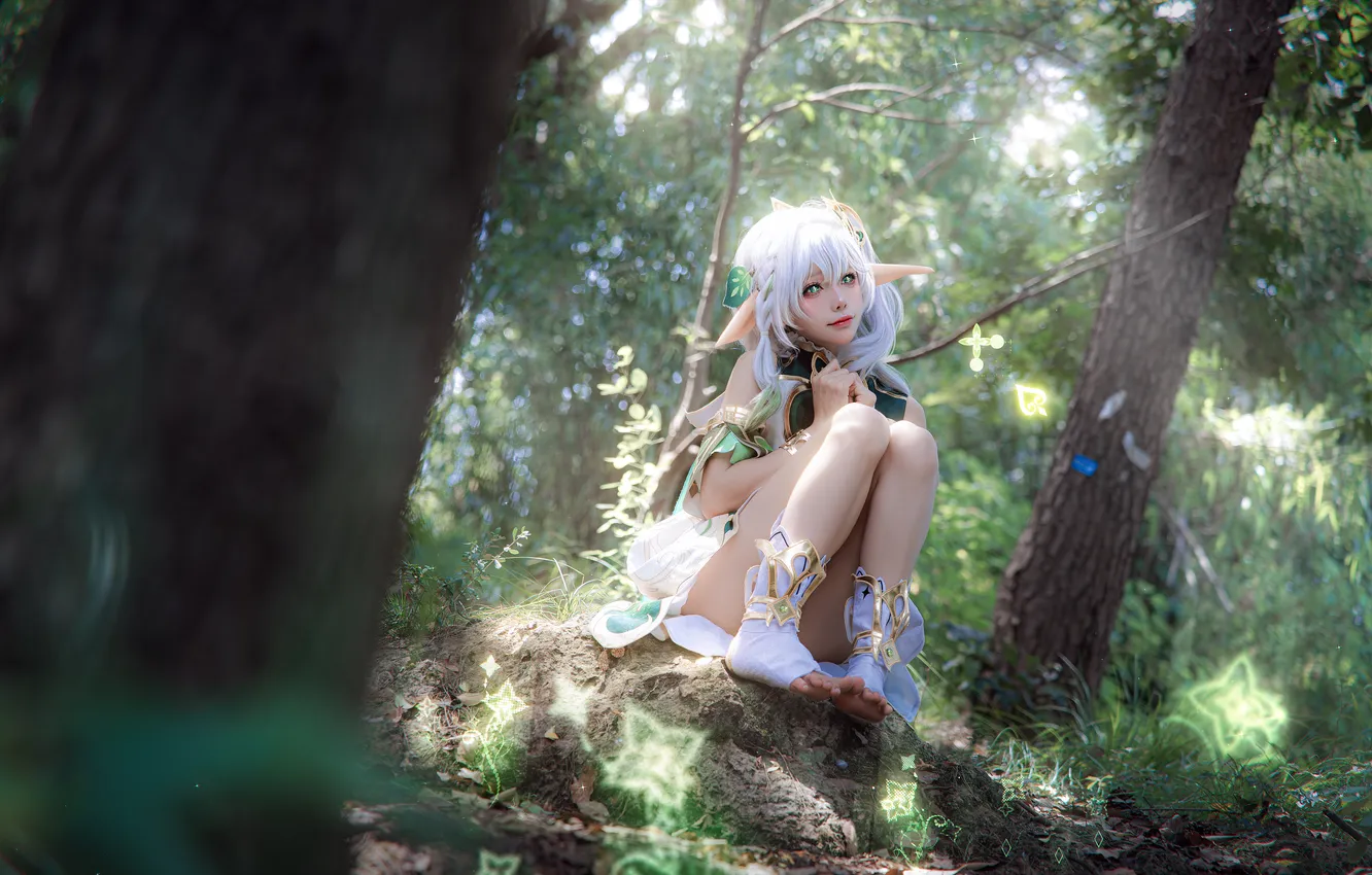 Фото обои Asian, model, women, cosplay, Genshin Impact, Nian Tuanzitu, Nahida (Genshin Impact)